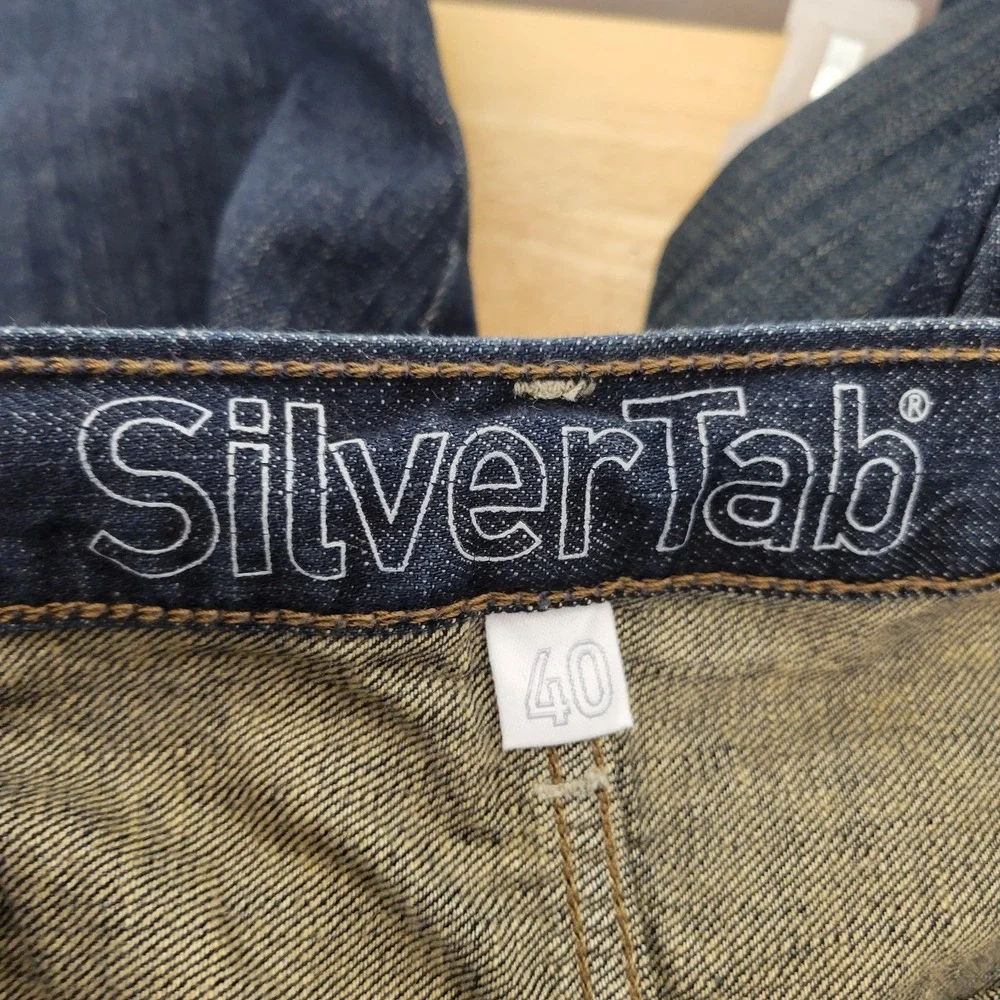Levi's SilverTab Denim‎ Shorts Mens 40 Baggy Jorts Y2K 90s Streetwear Blue Wash